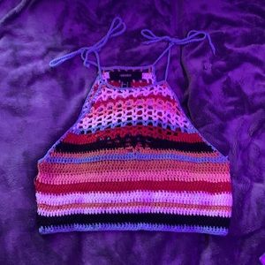 Forever 21 crochet halter top! lightly worn. in good condition.